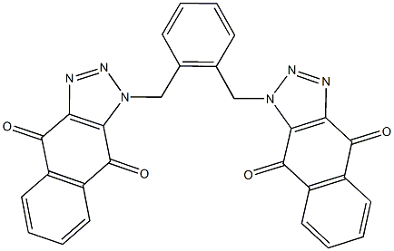 1-{2-[(4,9-dioxo-4,9-dihydro-1H-naphtho[2,3-d][1,2,3]triazol-1-yl)methyl]benzyl}-1H-naphtho[2,3-d][1,2,3]triazole-4,9-dione Structure