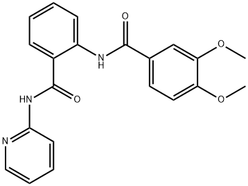 3,4-dimethoxy-N-{2-[(2-pyridinylamino)carbonyl]phenyl}benzamide 구조식 이미지