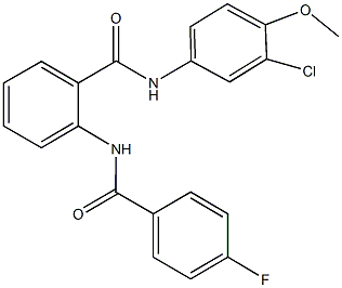 N-(3-chloro-4-methoxyphenyl)-2-[(4-fluorobenzoyl)amino]benzamide Structure