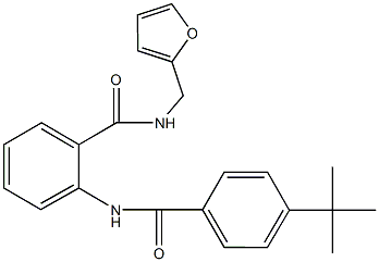 2-[(4-tert-butylbenzoyl)amino]-N-(2-furylmethyl)benzamide 구조식 이미지