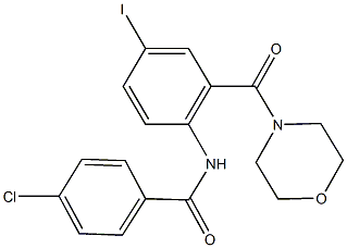 4-chloro-N-[4-iodo-2-(4-morpholinylcarbonyl)phenyl]benzamide Structure