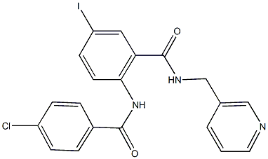 2-[(4-chlorobenzoyl)amino]-5-iodo-N-(3-pyridinylmethyl)benzamide Structure