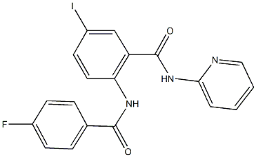 2-[(4-fluorobenzoyl)amino]-5-iodo-N-(2-pyridinyl)benzamide 구조식 이미지