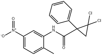 2,2-dichloro-N-{5-nitro-2-methylphenyl}-1-phenylcyclopropanecarboxamide 구조식 이미지