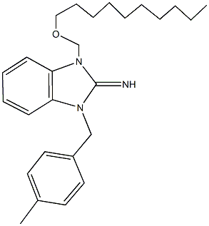 1-[(decyloxy)methyl]-3-(4-methylbenzyl)-1,3-dihydro-2H-benzimidazol-2-imine 구조식 이미지