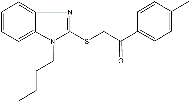 2-[(1-butyl-1H-benzimidazol-2-yl)sulfanyl]-1-(4-methylphenyl)ethanone Structure