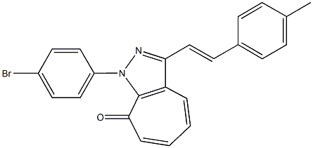 1-(4-bromophenyl)-3-[2-(4-methylphenyl)vinyl]cyclohepta[c]pyrazol-8(1H)-one 구조식 이미지