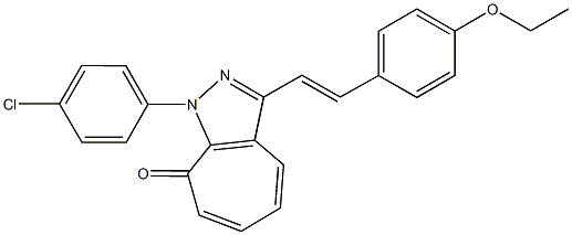 1-(4-chlorophenyl)-3-[2-(4-ethoxyphenyl)vinyl]cyclohepta[c]pyrazol-8(1H)-one 구조식 이미지