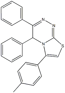 6-(4-methylphenyl)-3,4-diphenyl-4H-[1,3]thiazolo[2,3-c][1,2,4]triazine Structure