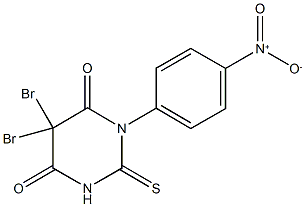 5,5-dibromo-1-{4-nitrophenyl}-2-thioxodihydro-4,6(1H,5H)-pyrimidinedione Structure