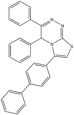 6-[1,1'-biphenyl]-4-yl-3,4-diphenyl-4H-[1,3]thiazolo[2,3-c][1,2,4]triazine Structure