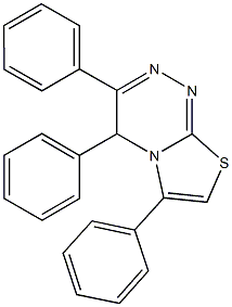 3,4,6-triphenyl-4H-[1,3]thiazolo[2,3-c][1,2,4]triazine Structure