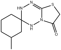 3'-methyl-3,4-dihydrospiro(2H-[1,3]thiazolo[3,2-b][1,2,4,5]tetraazine-3,1'-cyclohexane)-6(7H)-one Structure