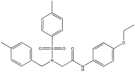 N-(4-ethoxyphenyl)-2-{(4-methylbenzyl)[(4-methylphenyl)sulfonyl]amino}acetamide 구조식 이미지