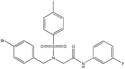 2-{(4-bromobenzyl)[(4-methylphenyl)sulfonyl]amino}-N-(3-fluorophenyl)acetamide Structure