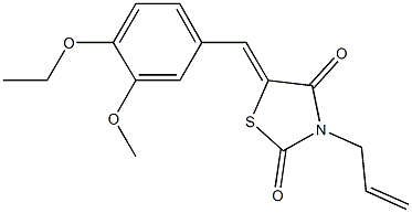 3-allyl-5-(4-ethoxy-3-methoxybenzylidene)-1,3-thiazolidine-2,4-dione 구조식 이미지