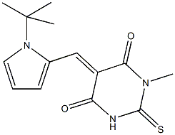 5-[(1-tert-butyl-1H-pyrrol-2-yl)methylene]-1-methyl-2-thioxodihydropyrimidine-4,6(1H,5H)-dione Structure