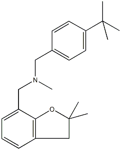 N-(4-tert-butylbenzyl)-N-[(2,2-dimethyl-2,3-dihydro-1-benzofuran-7-yl)methyl]-N-methylamine 구조식 이미지