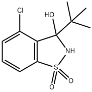 3-tert-butyl-4-chloro-2,3-dihydro-1,2-benzisothiazol-3-ol 1,1-dioxide Structure