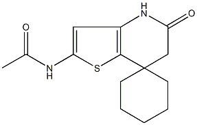 N-(5-oxo-4,5,6,7-tetrahydrospiro{thieno[3,2-b]pyridine-7,1'-cyclohexane}-2-yl)acetamide Structure