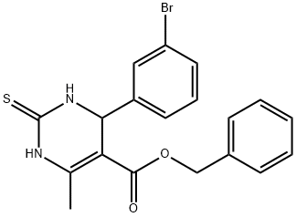 benzyl 4-(3-bromophenyl)-6-methyl-2-thioxo-1,2,3,4-tetrahydropyrimidine-5-carboxylate 구조식 이미지