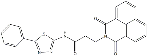 3-(1,3-dioxo-1H-benzo[de]isoquinolin-2(3H)-yl)-N-(5-phenyl-1,3,4-thiadiazol-2-yl)propanamide Structure