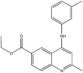 ethyl 2-methyl-4-(3-toluidino)-6-quinolinecarboxylate 구조식 이미지