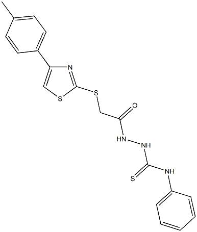 2-({[4-(4-methylphenyl)-1,3-thiazol-2-yl]sulfanyl}acetyl)-N-phenylhydrazinecarbothioamide Structure