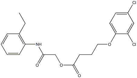 2-(2-ethylanilino)-2-oxoethyl 4-(2,4-dichlorophenoxy)butanoate 구조식 이미지