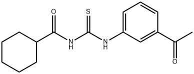 N-(3-acetylphenyl)-N'-(cyclohexylcarbonyl)thiourea Structure