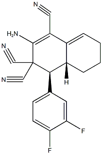 2-amino-4-(3,4-difluorophenyl)-4a,5,6,7-tetrahydro-1,3,3(4H)-naphthalenetricarbonitrile 구조식 이미지