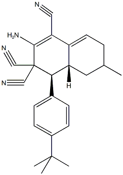 2-amino-4-(4-tert-butylphenyl)-6-methyl-4a,5,6,7-tetrahydro-1,3,3(4H)-naphthalenetricarbonitrile 구조식 이미지