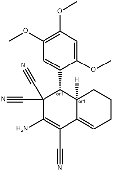 2-amino-4-(2,4,5-trimethoxyphenyl)-4a,5,6,7-tetrahydro-1,3,3(4H)-naphthalenetricarbonitrile 구조식 이미지