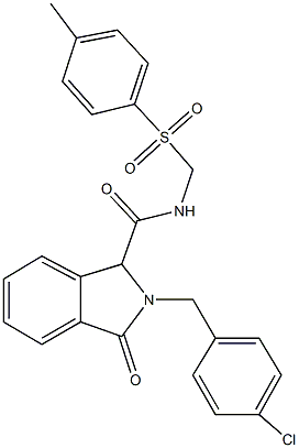 2-(4-chlorobenzyl)-N-{[(4-methylphenyl)sulfonyl]methyl}-3-oxo-1-isoindolinecarboxamide 구조식 이미지