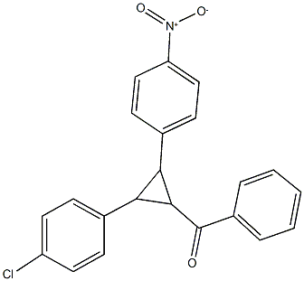 (2-(4-chlorophenyl)-3-{4-nitrophenyl}cyclopropyl)(phenyl)methanone Structure