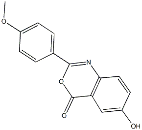 6-hydroxy-2-(4-methoxyphenyl)-4H-3,1-benzoxazin-4-one Structure