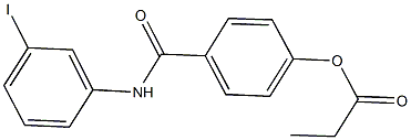 4-[(3-iodoanilino)carbonyl]phenyl propionate 구조식 이미지