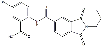 5-bromo-2-{[(1,3-dioxo-2-propyl-2,3-dihydro-1H-isoindol-5-yl)carbonyl]amino}benzoic acid 구조식 이미지