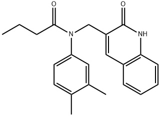 N-(3,4-dimethylphenyl)-N-[(2-hydroxyquinolin-3-yl)methyl]butanamide Structure