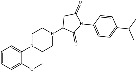 1-(4-isopropylphenyl)-3-[4-(2-methoxyphenyl)piperazin-1-yl]pyrrolidine-2,5-dione 구조식 이미지