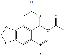 (acetyloxy){6-nitro-1,3-benzodioxol-5-yl}methyl acetate 구조식 이미지