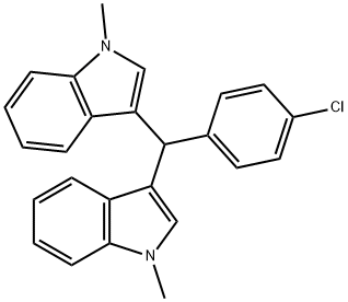 3-[(4-chlorophenyl)(1-methyl-1H-indol-3-yl)methyl]-1-methyl-1H-indole Structure