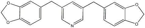 3,5-bis(1,3-benzodioxol-5-ylmethyl)pyridine 구조식 이미지