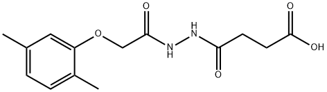 4-{2-[(2,5-dimethylphenoxy)acetyl]hydrazino}-4-oxobutanoic acid 구조식 이미지