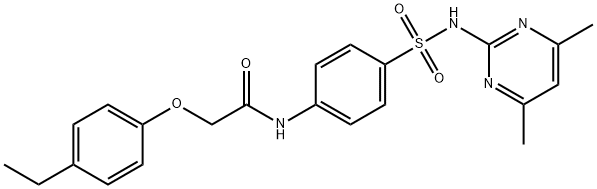 N-(4-{[(4,6-dimethyl-2-pyrimidinyl)amino]sulfonyl}phenyl)-2-(4-ethylphenoxy)acetamide Structure