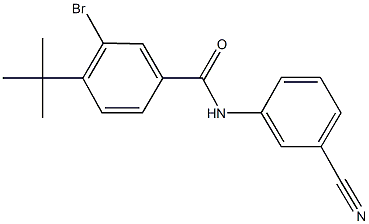 3-bromo-4-tert-butyl-N-(3-cyanophenyl)benzamide 구조식 이미지