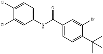 3-bromo-4-tert-butyl-N-(3,4-dichlorophenyl)benzamide Structure