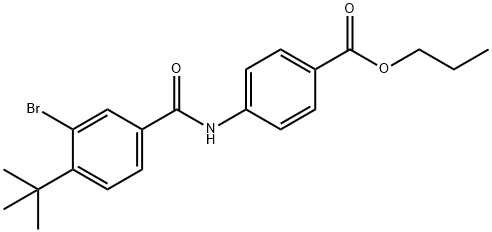 propyl 4-[(3-bromo-4-tert-butylbenzoyl)amino]benzoate Structure