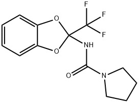 N-[2-(trifluoromethyl)-1,3-benzodioxol-2-yl]-1-pyrrolidinecarboxamide Structure