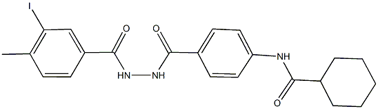 N-(4-{[2-(3-iodo-4-methylbenzoyl)hydrazino]carbonyl}phenyl)cyclohexanecarboxamide Structure